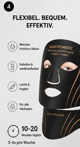 LED Gesichtsmaske PRO – Professionelle LED-Lichttherapie für Zuhause