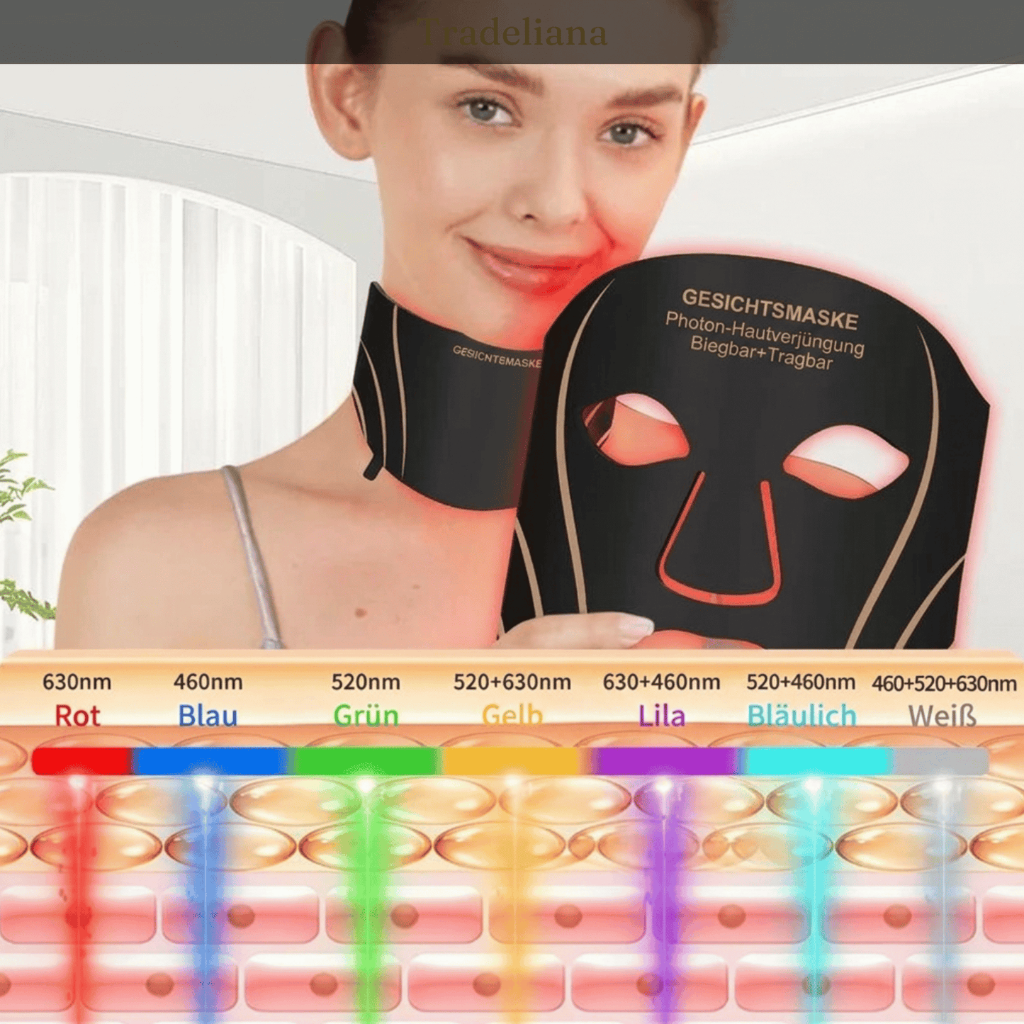 LED Gesichtsmaske PRO – Professionelle LED-Lichttherapie für Zuhause