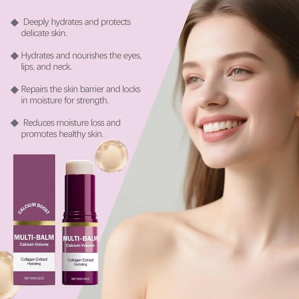 Calcium Multi-Balm-Stick – Feuchtigkeitspflege für Gesicht & Augenpartie 9 g - Tradeliana
