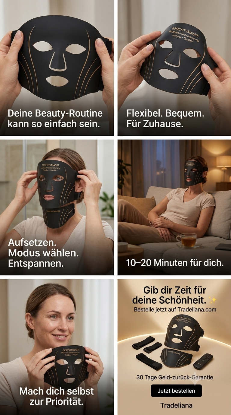 LED Gesichtsmaske PRO – Professionelle LED-Lichttherapie für Zuhause